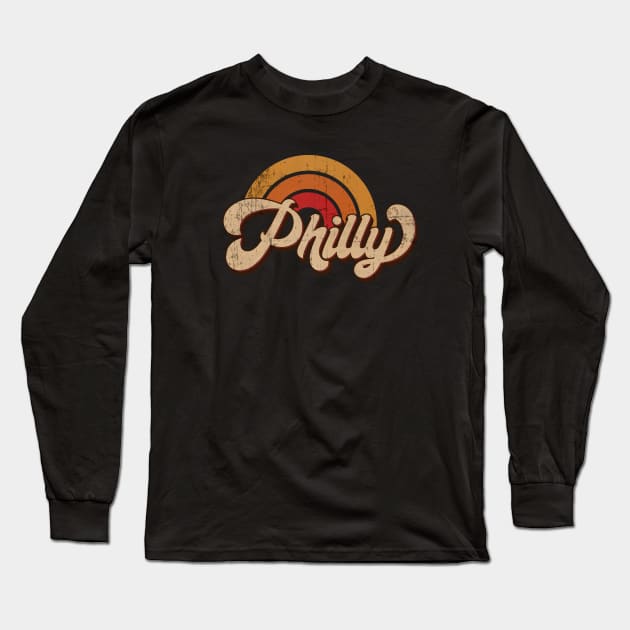 Philly Retro Vintage Rainbow Philadelphia Retro Philly Long